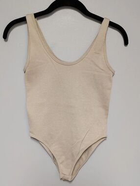 Primark Cream Ribbed Tank Bodysuit